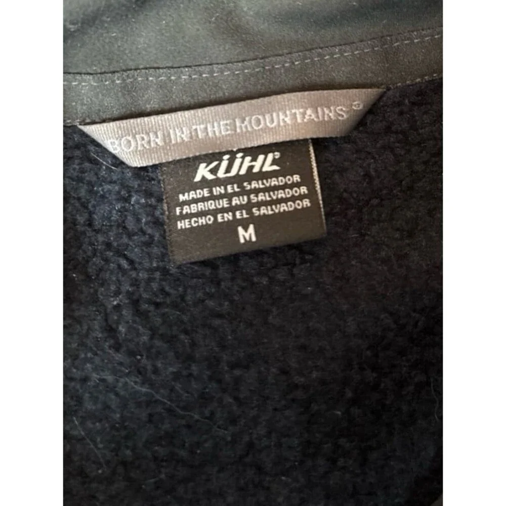 KÜHL Men’s Medium 1/4 Zip Fleece Pullover Navy Outdoor Hiking Sweater